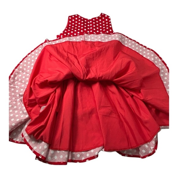 BlackButterfly Kids ‘Audrey’ Vintage Polka Dot 50’s Dress Red & White Sz 11-12 - Picture 10 of 12